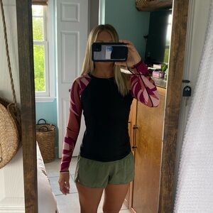 Volcom Printed Swimsuit Rash Guard Shirt